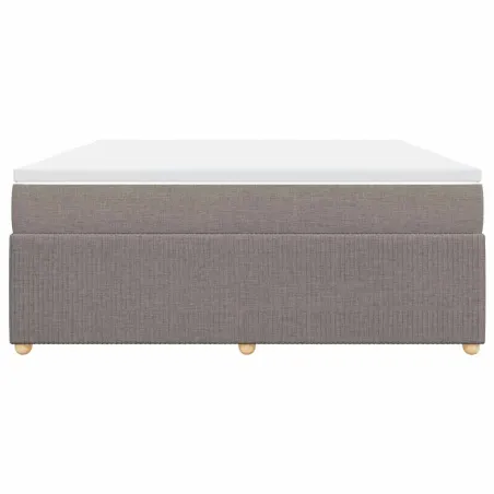Sommier à lattes de lit avec matelas Taupe 180x200 cm Tissu
