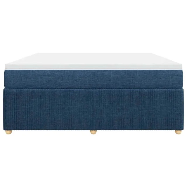 Sommier à lattes de lit avec matelas Bleu 180x200 cm Tissu