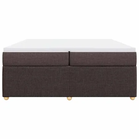 Sommier à lattes de lit avec matelas Marron foncé 200x200 cm