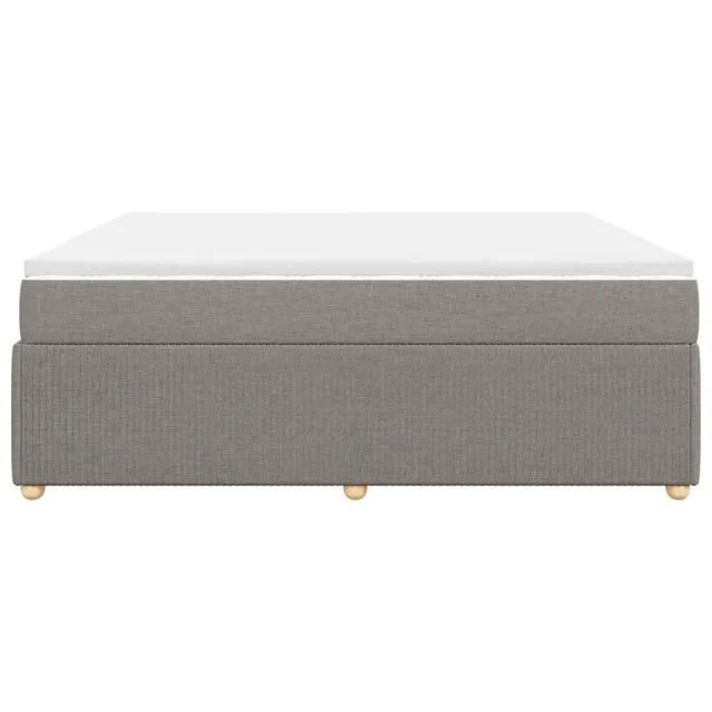 Sommier à lattes de lit avec matelas Taupe 200x200 cm Tissu