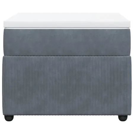 Sommier à lattes de lit et matelas Gris foncé 90x190 cm Velours