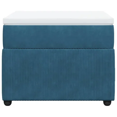 Sommier à lattes de lit avec matelas Bleu foncé 90x190 cm