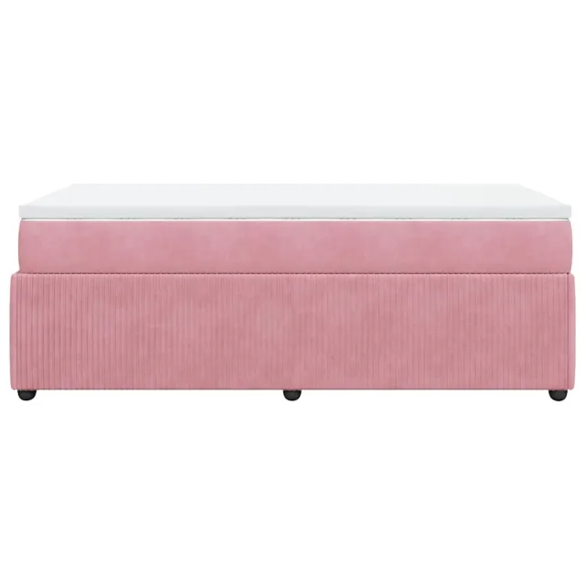 Sommier à lattes de lit avec matelas Rose 90x190 cm Velours