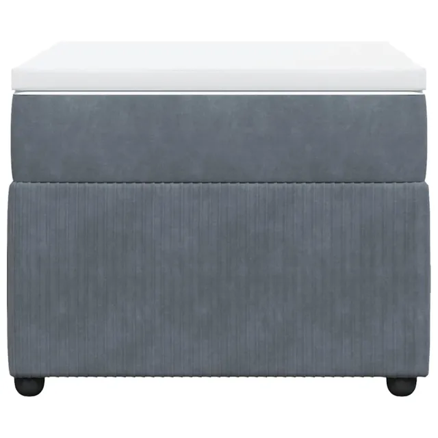 Sommier à lattes de lit et matelas Gris foncé 90x200 cm Velours