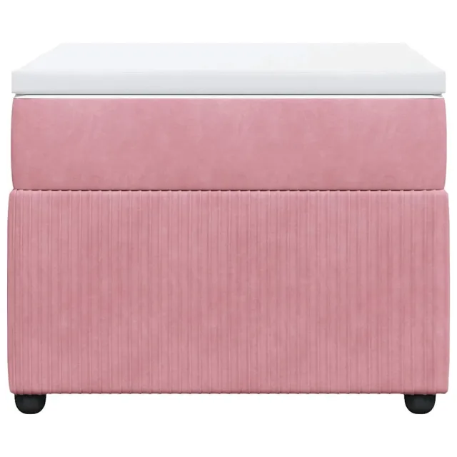 Sommier à lattes de lit avec matelas Rose 90x200 cm Velours