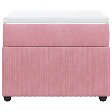 Sommier à lattes de lit avec matelas Rose 90x200 cm Velours