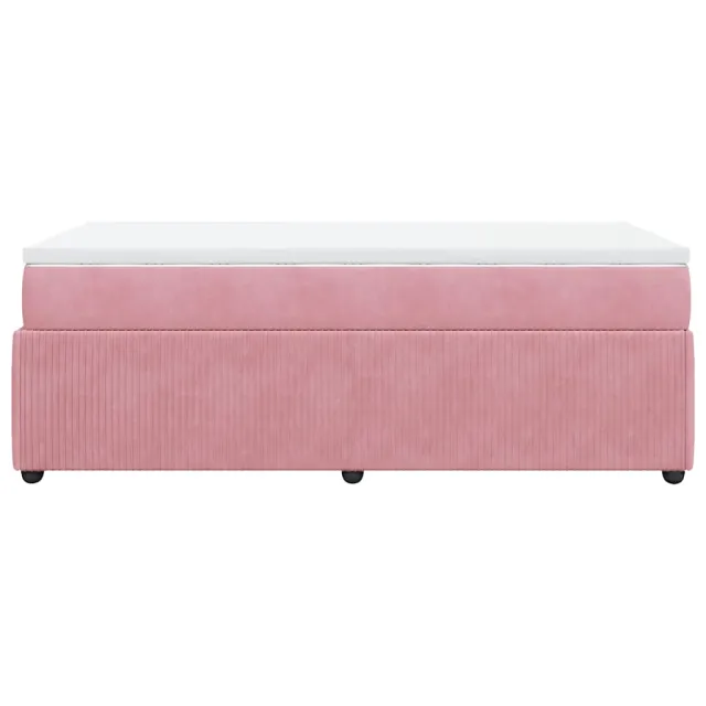 Sommier à lattes de lit avec matelas Rose 90x200 cm Velours
