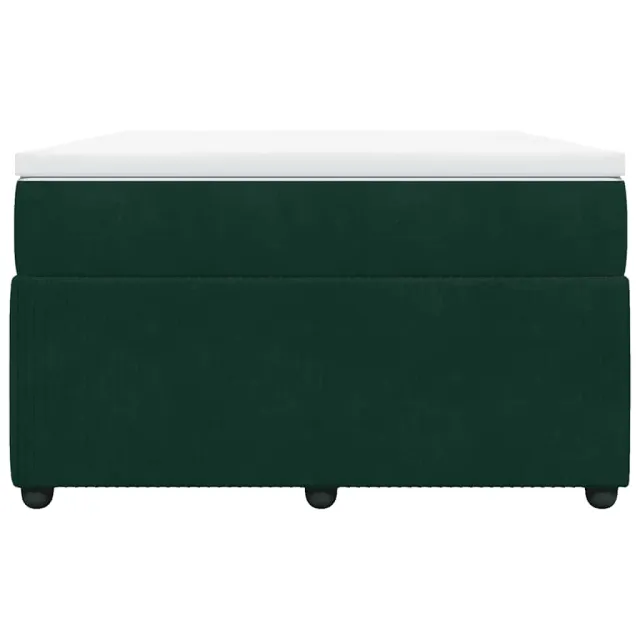 Sommier à lattes de lit avec matelas vert foncé 120x190 cm