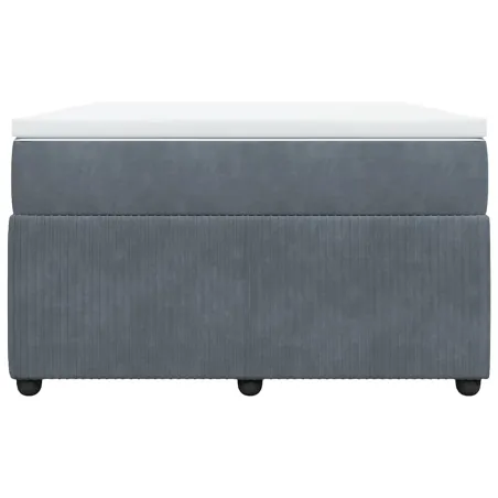 Sommier à lattes de lit et matelas Gris foncé 120x200cm Velours