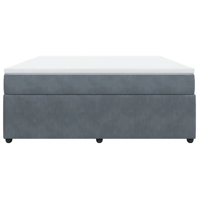 Sommier à lattes de lit et matelas Gris foncé 180x200cm Velours