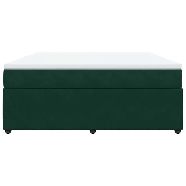 Sommier à lattes de lit et matelas Vert foncé 180x200cm Velours