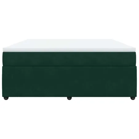 Sommier à lattes de lit et matelas Vert foncé 180x200cm Velours