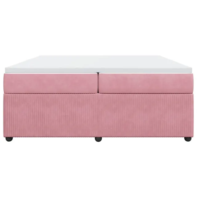 Sommier à lattes de lit avec matelas Rose 200x200 cm Velours