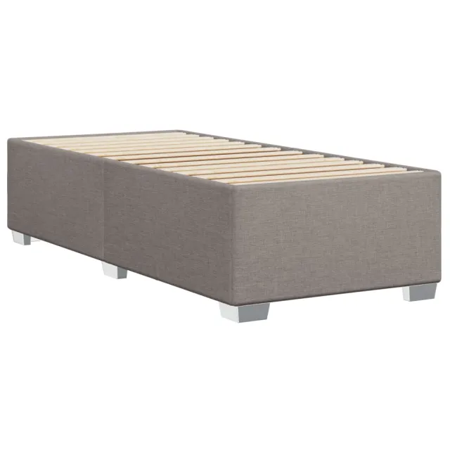 Sommier à lattes de lit avec matelas Taupe 90x190 cm Tissu