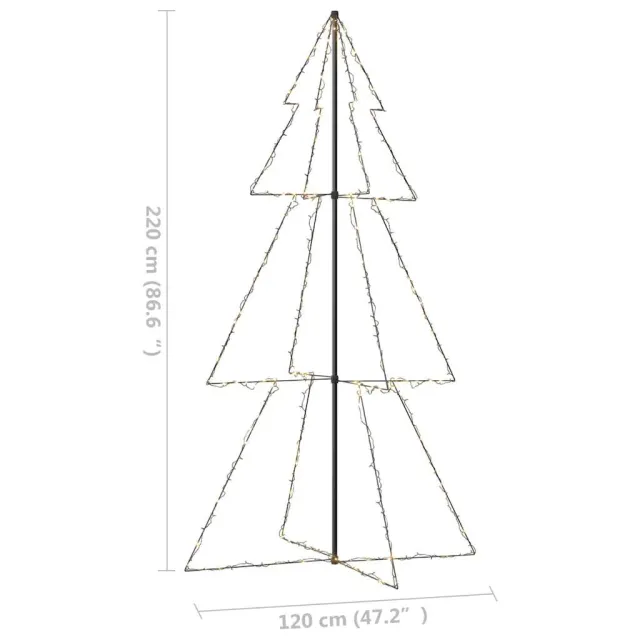 Arbre de Noël cône 300 LED d'intérieur/d'extérieur 120x220 cm