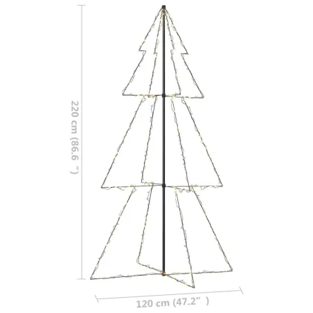 Arbre de Noël cône 300 LED d'intérieur/d'extérieur 120x220 cm