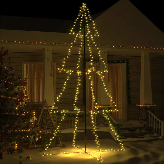Arbre de Noël cône 360 LED d'intérieur/d'extérieur 143x250 cm
