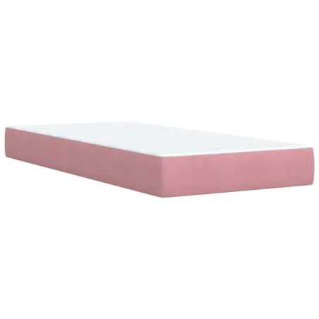 Sommier à lattes de lit avec matelas Rose 90x190 cm Velours