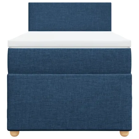 Sommier à lattes de lit avec matelas Bleu 80x200 cm Tissu