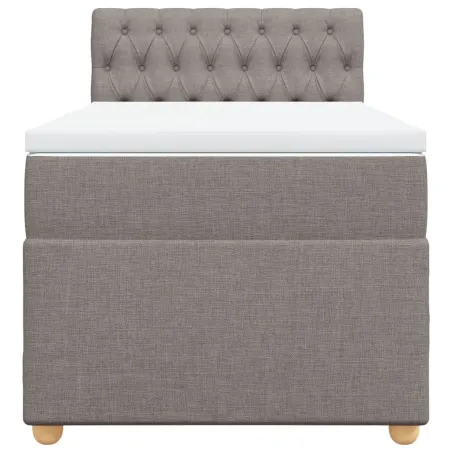 Sommier à lattes de lit avec matelas Taupe 80x200 cm Tissu