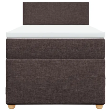 Sommier à lattes de lit avec matelas Marron foncé 90x190 cm