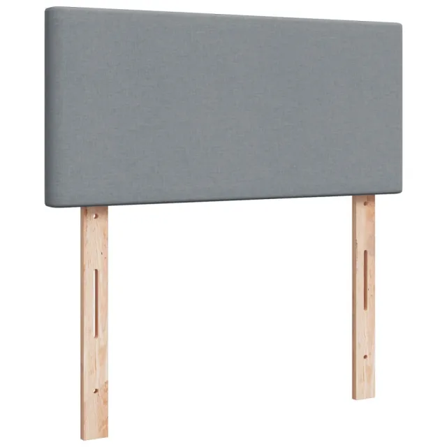 Sommier à lattes de lit avec matelas Gris clair 100x200cm Tissu