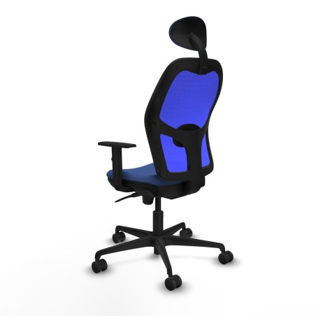 Office Chair with Headrest Jorquera Piqueras y Crespo 1D036N1 Navy Blu