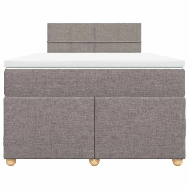 Sommier à lattes de lit avec matelas taupe 120x190 cm tissu