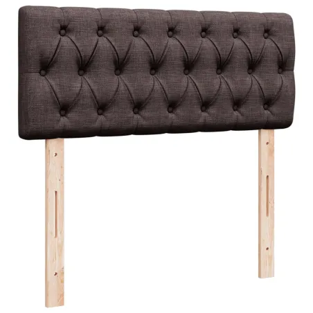 Sommier à lattes de lit et matelas marron foncé 120x190cm tissu