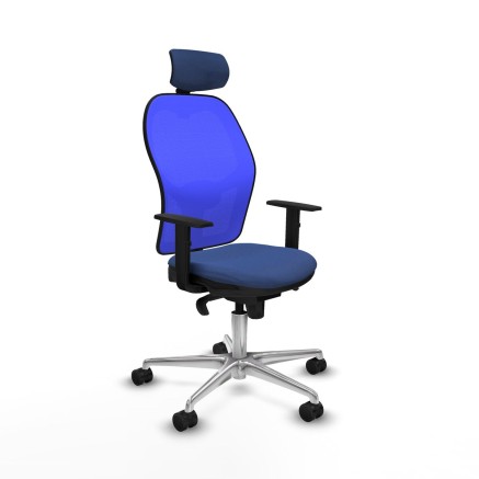 Bürostuhl mit Kopfstütze Piqueras y Crespo 1D086N2 Marineblau