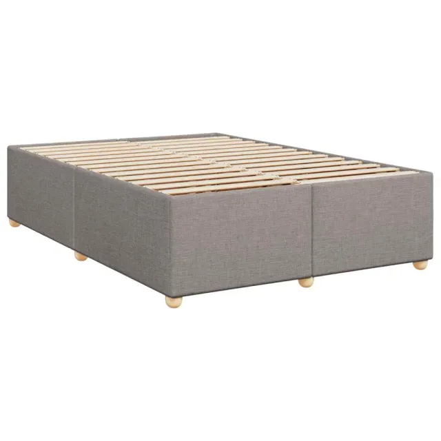 Sommier à lattes de lit avec matelas Taupe 140x190 cm Tissu