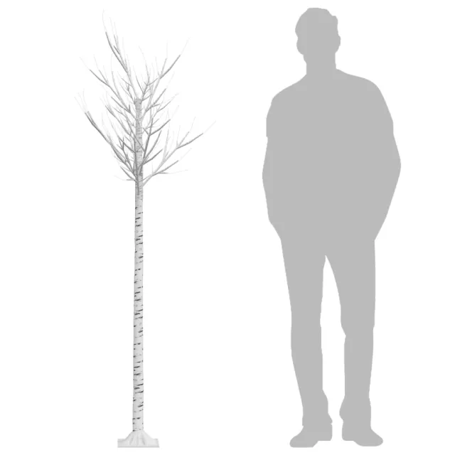 Sapin de Noël 200 LED blanc chaud Saule 2,2 m Int/Ext