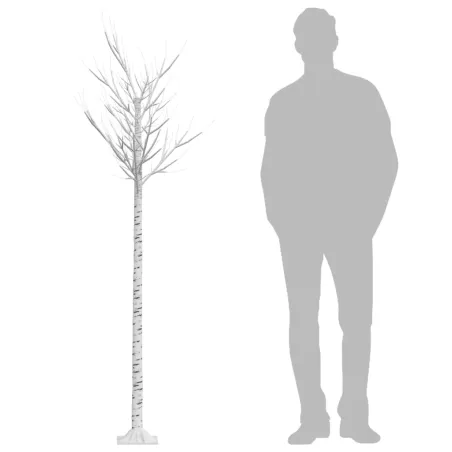 Sapin de Noël 200 LED blanc chaud Saule 2,2 m Int/Ext