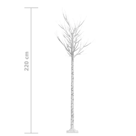 Sapin de Noël 200 LED blanc chaud Saule 2,2 m Int/Ext