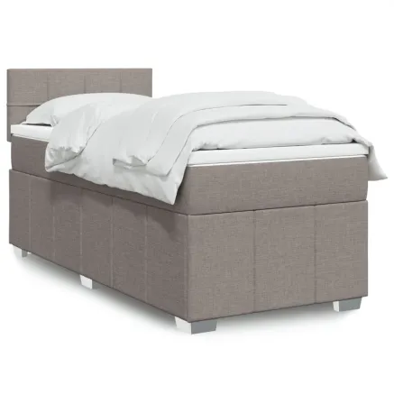 Sommier à lattes de lit avec matelas Taupe 80x200 cm Tissu