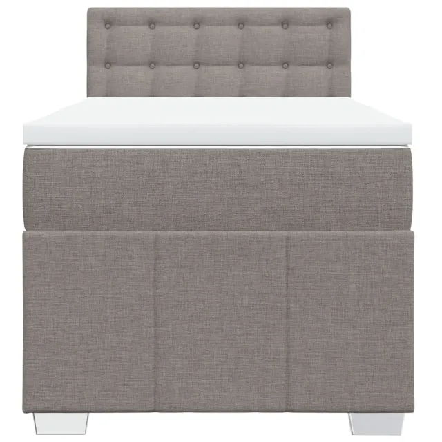 Sommier à lattes de lit avec matelas Taupe 80x200 cm Tissu