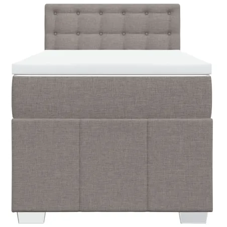 Sommier à lattes de lit avec matelas Taupe 80x200 cm Tissu