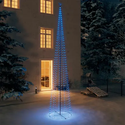 Sapin de Noël cône 752 LED bleues Décoration 160x500 cm
