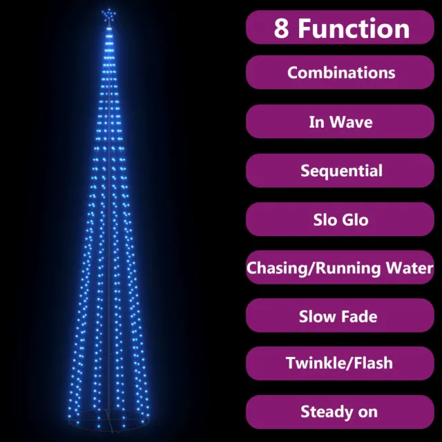 Sapin de Noël cône 752 LED bleues Décoration 160x500 cm