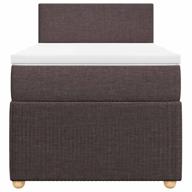 Sommier à lattes de lit avec matelas Marron foncé 80x200 cm