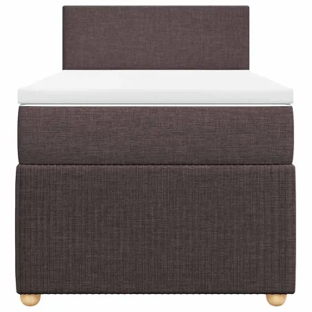 Sommier à lattes de lit avec matelas Marron foncé 80x200 cm