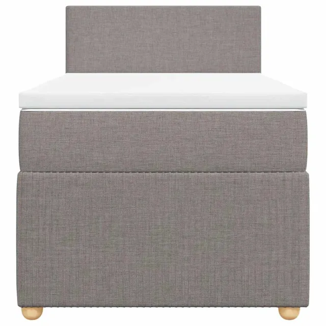 Sommier à lattes de lit avec matelas Taupe 90x190 cm Tissu