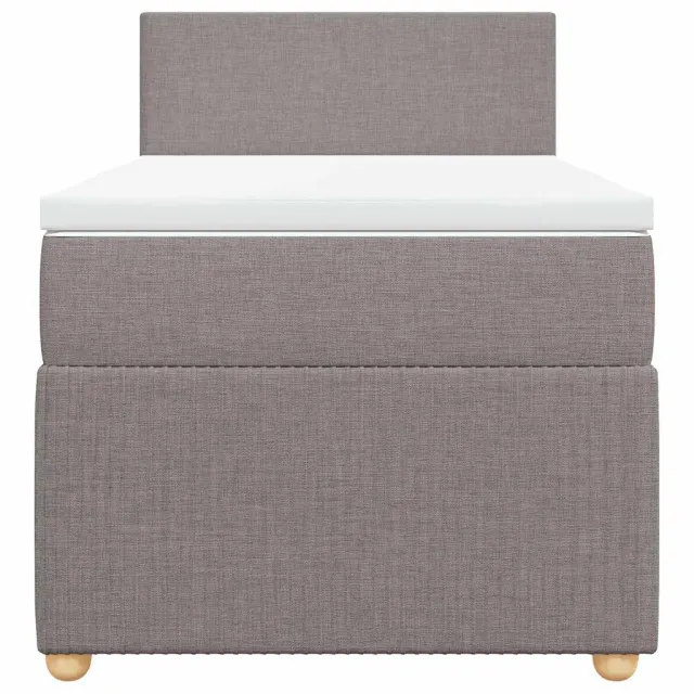 Sommier à lattes de lit avec matelas Taupe 90x200 cm Tissu