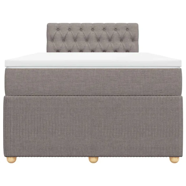 Sommier à lattes de lit avec matelas taupe 120x190 cm tissu