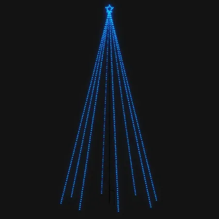 Sapin de Noël à LED Intérieur/Extérieur 576 LED bleu 3,6 m