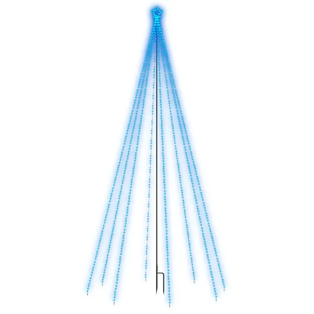 Sapin de Noël à LED Intérieur/Extérieur 576 LED bleu 3,6 m