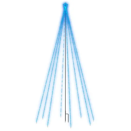 Sapin de Noël à LED Intérieur/Extérieur 576 LED bleu 3,6 m