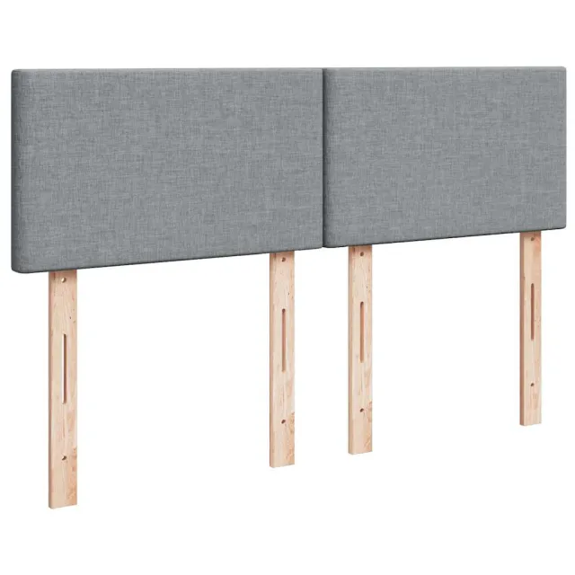 Sommier à lattes de lit avec matelas Gris clair 160x200cm Tissu