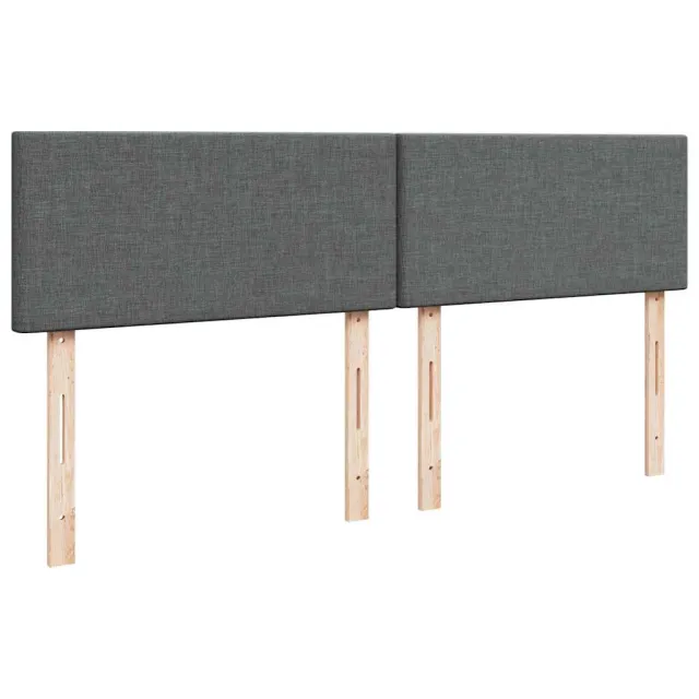 Sommier à lattes de lit avec matelas Gris foncé 180x200cm Tissu