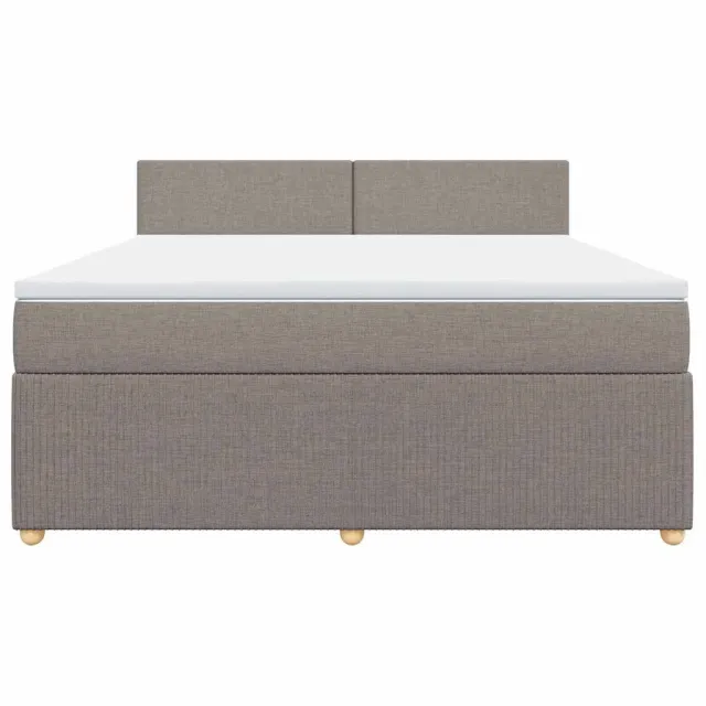 Sommier à lattes de lit avec matelas Taupe 180x200 cm Tissu